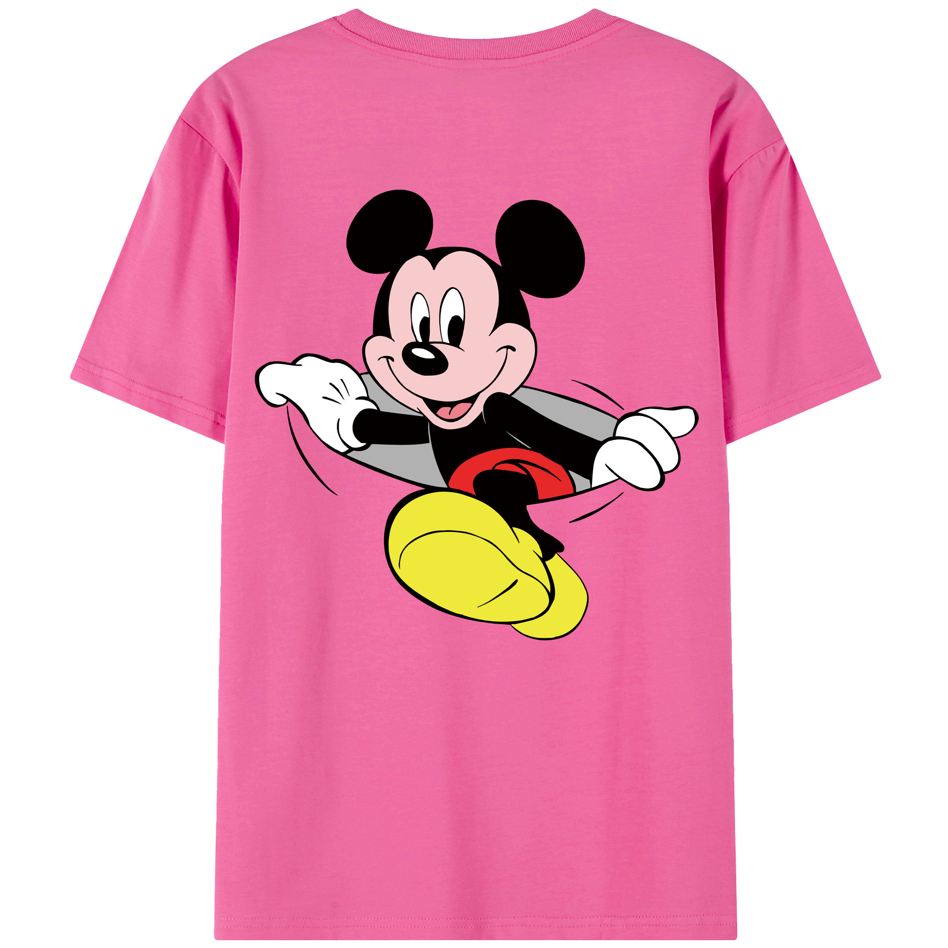 （画像用） ミッキーマウス Mickey Mouse レディース半袖Tシャツ(バックプリント)